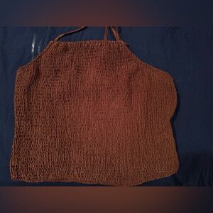 NWT A New Day Women's Brown Textured Top